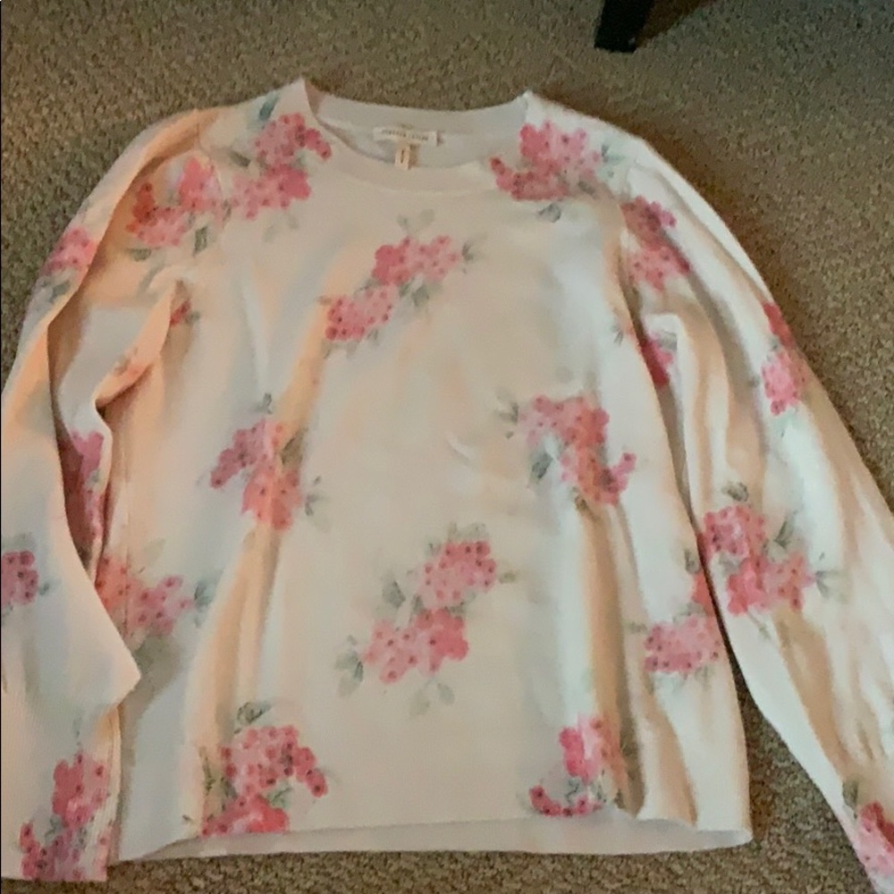Rebecca Taylor Pink Flower Sweater